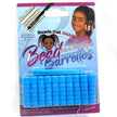 Package of blue Bead Barrettes  Beads that snap on like a Barrette!