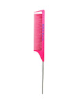 Bright pink rat tail Bead Barrette comb. B Creative & Cute