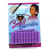 Package of 20 purple Bead Barrettes snap-on hair beads with an included barrette opener.